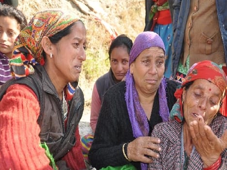 village burnt without facsilities